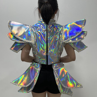 Les femmes adultes portent des vêtements de Cosplay jupe de danse costumes Costume de Robot illuminé avec lumière LED pour la performance de scène de fête Rave