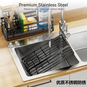 Multi Functional Sink Drainer <b>Rack</b> With Tray Quick Dry Countertop Storage Organizer For Kitchen Sponge And Dishcloth - Product Image 3