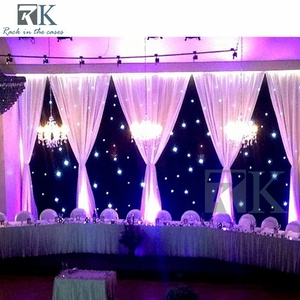 ผ้าม่านฉากหลังงานแต่งงาน DMX Starry Sky พร้อมไฟ LED สีสันสดใสสำหรับตกแต่งเวทีดีเจ - Product Image 6