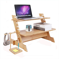 Grote opvouwbare bamboe tripod bureauconverter laptop computer monitor desktop verhoger standaard draagbaar