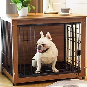 Zware Extra Grote Hondenhok Houten Huisdieren Kooi Hond Kennel <span class=keywords><strong>Vintage</strong></span> Stijl Hondenkrat Meubels Met Afneembaar Dienblad - Product Image 3