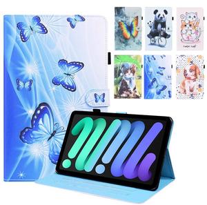 Phim Hoạt Hình Ví Da Trường Hợp Cho <span class=keywords><strong>iPad</strong></span> Mini 6 Mini6 2021 8.4 Inch Máy Tính Bảng Động Vật Gấu Trúc Con Chó Mèo Bướm Thẻ Khe Cắm Đứng Bìa - Product Image 1