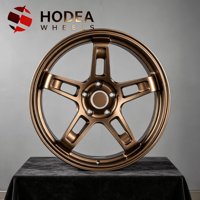 Jantes sport monobloc forgées 5 branches bronze mat 18/19/20/21/22 pouces pour BMW Audi Ford Chevrolet Dodge, finition PCD ET personnalisée