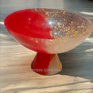 Mint green best quality polished handmade epoxy resin swirl <b>cake</b> <b>stand</b> for VIP parties Newly arrival resin cup <b>cake</b> <b>stand</b> - Product Image 3