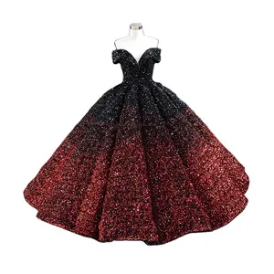 Vestido de baile de lantejoulas princesa com ombro de fora, vestidos de quinceanera para formatura, vestidos formais de baile de noite, vestidos de noivado