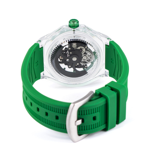 Custom OEM ODM Plastic <b>Skeleton</b> <b>Automatic</b> Mechanical <b>Watch</b> For Men 50M Waterproof Silicone Band Luxury Hollow Mens Wristwatch - Product Image 4