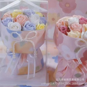 Ventas de nuevas cuatro estaciones pequeño viento fragante Rosa mano colorida Flor de jabón para enviar novia regalo de vacaciones pequeña sorpresa - Product Image 4