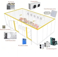 Chambre froide/congélateur modulaire -25°C pour stockage de viande, installation rapide en 48h, réfrigérant R404a, moteur automatique