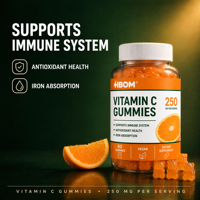 Gommes à la vitamine C OEM - Soutien immunitaire - Protège les cheveux, la peau et les ongles