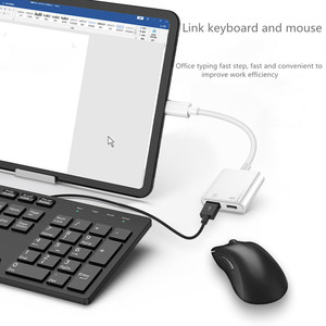 แท่นชาร์จ Type-C 2 in 1ถึง USB PD Power iOS OTG USB3.1 OTG USB C HUB <span class=keywords><strong>Mac</strong></span> Book PC USB HUB - Product Image 5