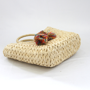 Bolsa de paja de papel tejida a mano para playa, bolso redondo de <span class=keywords><strong>verano</strong></span>, venta al por mayor, nuevo diseño, <span class=keywords><strong>Bali</strong></span>, <span class=keywords><strong>2022</strong></span> - Product Image 6