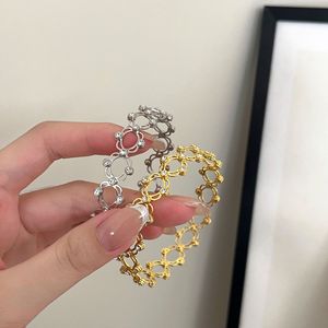Anillo Geométrico de Plata de Ley S925 Yinruitai con Engaste Pavé, Joyería para Mujer para Fiestas - Product Image 2
