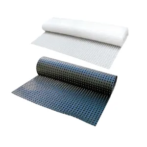 Plastic Drainage Cell Sheet Mat Drain Board white or black Roof Membrane System