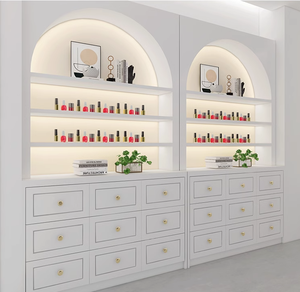 Exhibidor de Cosméticos para Salón de Belleza LE, Mueble de Exhibición con Acabado Pintado, Moderno y Sencillo, Vitrina con Forma Especial para Cuidado de la Piel y Esmalte de Uñas - Product Image 3