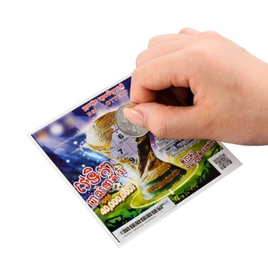 Precio de Fábrica 2025 Papel de Lotería CMYK Impresión de Cartulina de la Suerte Impresión de Tarjetas de Rascar para Lotería - Product Image 1