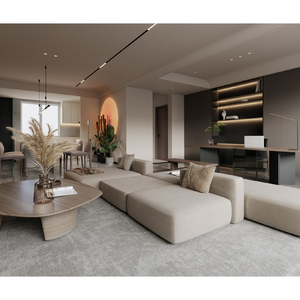 Ensemble de meubles de chambre d'hôtel de luxe moderne haut de gamme avec construction en tissu durable pour grands espaces - Product Image 6