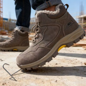 Stivali di Sicurezza Alti da Uomo Antiurto Antiperforazione Foderati in Pelliccia <span class=keywords><strong>Scarpe</strong></span> di Protezione per il Lavoro Stivali di Sicurezza Invernali Alti - Product Image 4