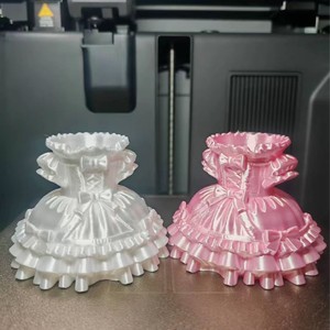 Princess Dress Makeup Organizer Plastic Cosmetic Storage <b>Pen</b> Holder Lolita Style Desktop Decoration Pink <b>White</b> Blue Purple - Product Image 4