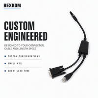 Câble de données haute vitesse Bexkom, assemblé, blindé EMC, isolateur PEEK 2-40 broches, IP68 pour serveur GPU, rack, OEM, personnalisé, expédition rapide