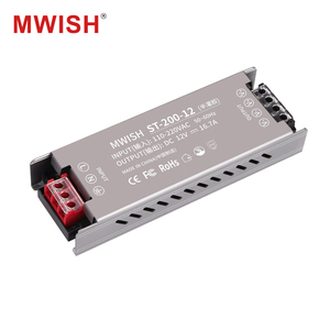 Driver <span class=keywords><strong>LED</strong></span> universel MWISH ST-200-12 200W <span class=keywords><strong>12V</strong></span> <span class=keywords><strong>pour</strong></span> éclairage de <span class=keywords><strong>ruban</strong></span> <span class=keywords><strong>LED</strong></span> et éclairage de rayonnages - Product Image 1