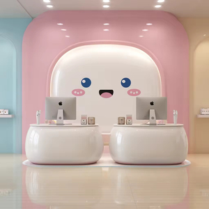 Mostrador de Recepción de Alta Gama con Diseño Moderno en Forma de Diente, Perfecto para Consultorios Dentales - Product Image 5