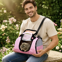 Sac de transport pliable en forme d'écureuil pour hamster, en tissu maillé respirant, avec fermeture coulissante horizontale