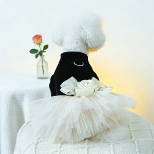<b>Dog</b> Tutu Skirt Hepburn <b>Wedding</b> <b>Dress</b> Polyester Small Medium Pet <b>Dress</b> Four Seasons Solid Color - Product Image 3