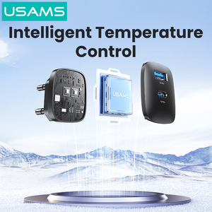 Cargador de pared USAMS CC290 de 45W rápido tipo C PD QC 3,0 USB Compatible con <span class=keywords><strong>iPhone</strong></span> Android OTP OVP enchufe de EE. UU. cargador de teléfono inteligente estándar - Product Image 5