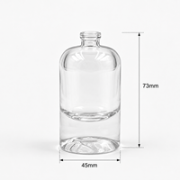 Flacon de parfum en verre de luxe de 30 ml avec pulvérisateur à pompe, impression sérigraphique, fond épais et capuchon rond brillant