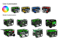 Générateur d'essence OEM 5kW 4 temps refroidi par air, démarrage électrique et manuel, 50Hz, personnalisation de la marque pour équipements sensibles