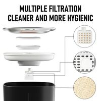 Fontaine à eau automatique portable pour animaux de compagnie, intelligente, en ABS, écologique, étanche, fonctionnant sur batterie/charge, pour chiens, sur pied