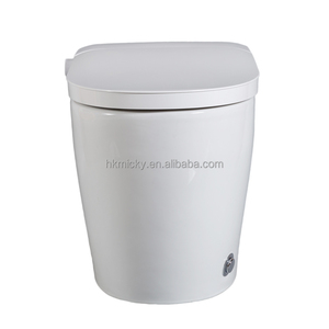 Inodoro Moderno de Cerámica de Una Pieza con Tanque Oculto, Drenaje en Forma de S, Sin Electricidad, Descarga por Pulso y Bidé - Product Image 4