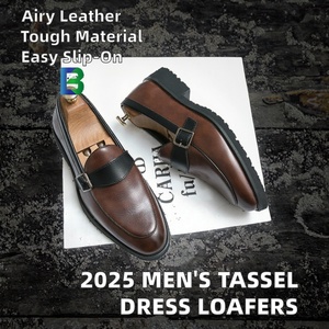 Mocassins plats à pampilles pour hommes 2025 – Chaussures habillées respirantes en cuir souple pour mariage, automne-hiver, motif léopard en PU - Product Image 2