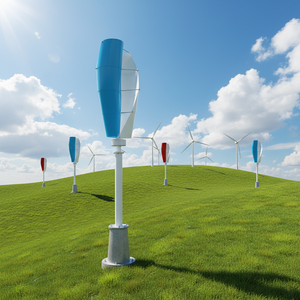 Éolienne à axe vertical 220V 10kW avec système éolien spiralé, pales en alliage d'aluminium moulé, conception de contour aérodynamique optimisée - Product Image 1