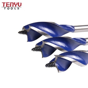 6pcs 150mm Hex Shank Tri-Flute Three Spurs Wood Working <strong>Auger</strong> <strong>Drill</strong> Bit Set in Double Blister for Fast Drilling - Product Image 2