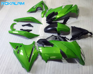 Carenados Verdes y Negros para <span class=keywords><strong>Kawasaki</strong></span> Ninja 650R <span class=keywords><strong>ER6F</strong></span> 2009 <span class=keywords><strong>2010</strong></span> 2011, Kit de Carrocería ER-6F 09 10 11, Carenados de Motocicleta de Posventa - Product Image 1
