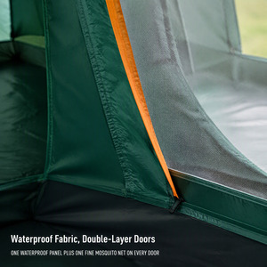 Grande tente de camping familiale pour 4 à 12 personnes, imperméable, avec 2 chambres et un salon, pour le camping en plein air, la plage, les pique-niques et la randonnée - Product Image 6