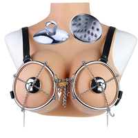 QKKQ Tragbarer Metall-Nippelstimulator, Brust-Bondage-BH aus Leder, BDSM-Sinnesspielzeug für Damen, Fabrikpreis, Großhandel