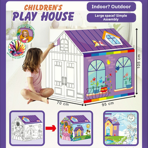 Cha mẹ con tương tác trong nhà miễn phí tự làm graffiti trẻ em Lều dễ dàng lưu trữ có thể giặt trò chơi Lều đồ chơi - Product Image 4