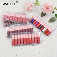 Lot de 10 brillants à lèvres crémeux hautement pigmentés, transparents et scintillants, kit mini gloss OEM, ensemble de rouges à lèvres mats nude