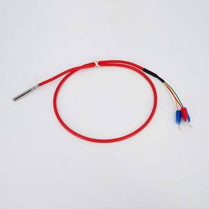 Pt1000 <span class=keywords><strong>Pt100</strong></span> जांच कक्षा एक सेवानिवृत्त तापमान सेंसर स्टेनलेस स्टील 2 तार सिलिकॉन केबल निविड़ अंधकार M6 M8 धागा - Product Image 4