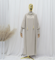 Robe Abaya à Capuche Maxi pour Femmes Musulmanes, Mode Islamique Modeste, Kaftan Dubai