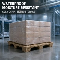 Palettes en bois moulées JD ISPM-15, simple face, 1,05 m x 1,05 m x 130 mm, capacité de charge dynamique de 1,5 t, entrepôt frigorifique industriel