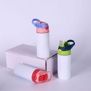 QX For Classic Stainless Steel Sublimation Blank Straight 12oz Sippy <b>Cups</b> with Straw for Back to School - Product Image 3