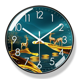 Giá cả cạnh tranh tùy chỉnh trang trí nội thất nhựa hiện đại Deer Đồng hồ treo tường cho phòng khách - Product Image 3