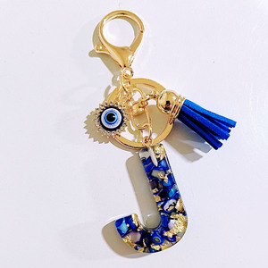 Nuevo Llavero con Colgante Ojo del Diablo 2026, Letras Inglesas, Resina Azul, 26 Letras del Alfabeto, Adorno para Colgar en Bolsos - Product Image 4