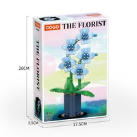 COGO-Blocs créatifs de fleurs, plantes en pot, briques de construction à assembler soi-même