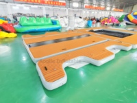 Plateforme flottante gonflable double paroi en PVC de haute qualité pour piscine, île flottante, certifiée CE, personnalisable