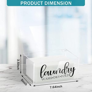 Khay Đựng Máy Sấy Acrylic Có Nắp Đậy, Khay Đựng Máy Sấy Trong Suốt Đồ Trang Trí Và Phụ Kiện, Tấm Làm Mềm Vải Trong - Product Image 2