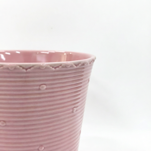 Pots à fleurs en céramique <span class=keywords><strong>de</strong></span> qualité supérieure, 6,5 pouces, rose, à bord festonné côtelé, pour <span class=keywords><strong>une</strong></span> <span class=keywords><strong>d</strong></span>écoration élégante <span class=keywords><strong>de</strong></span> la maison et du jardin, plantes et fleurs <span class=keywords><strong>d</strong></span>'intérieur - Product Image 5
